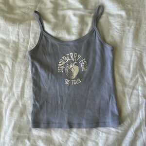 Light Blue Strawberry Fields Tank Top